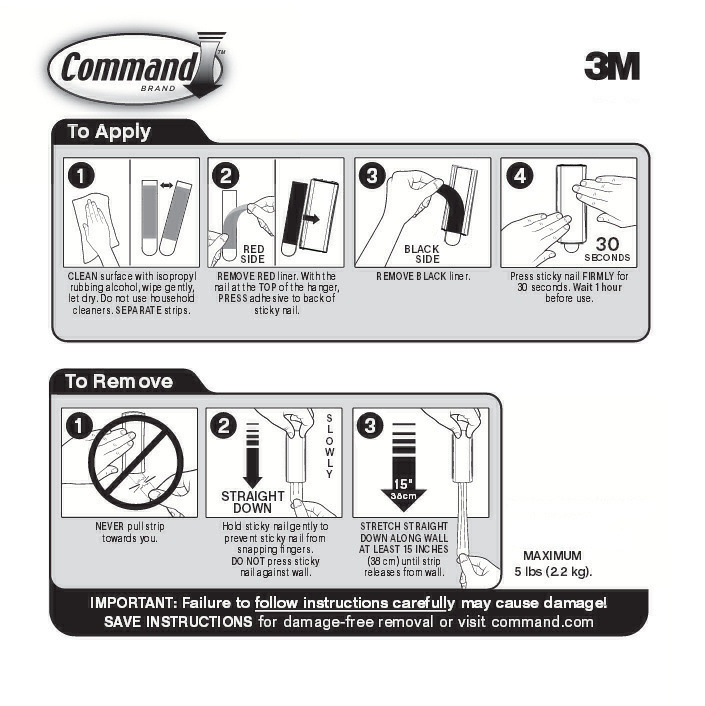 How to Remove Command Strips and Hooks