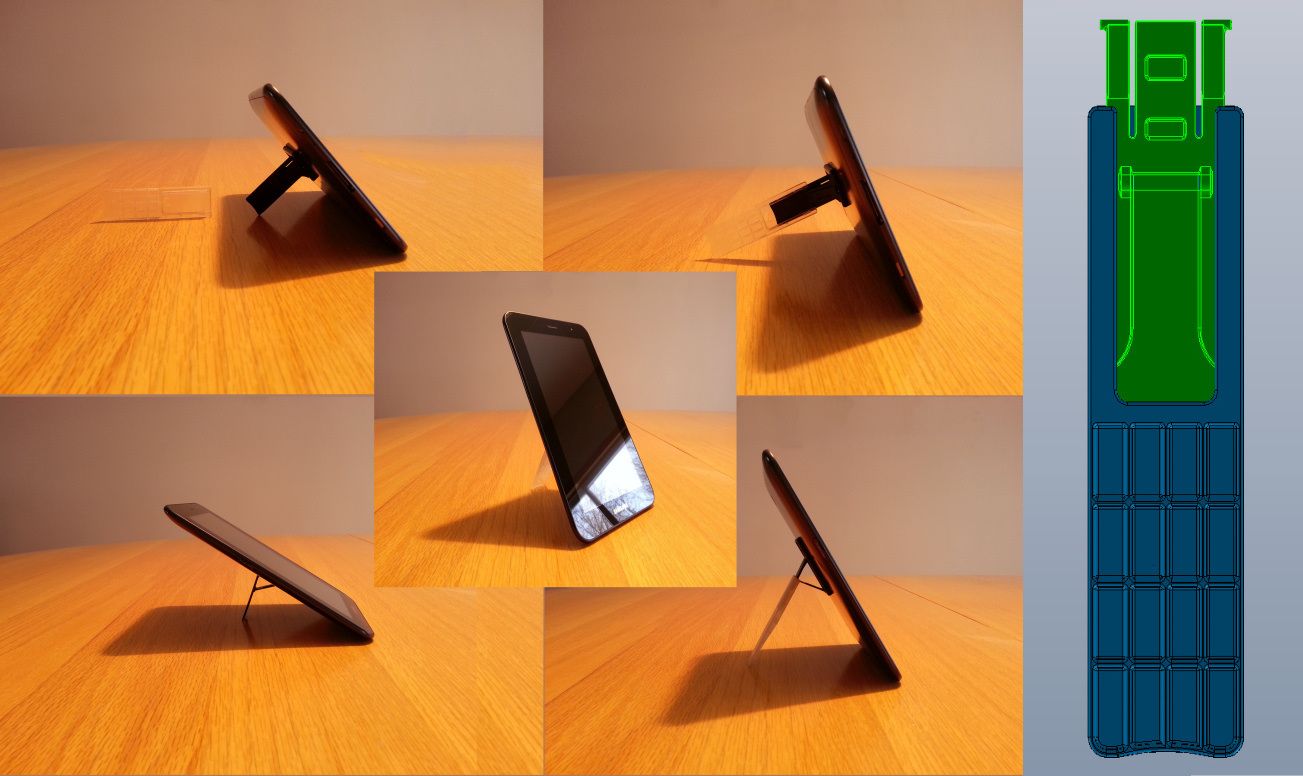 kickstand4u mounted on a galaxy tab 7.0 Plus with tablet extender