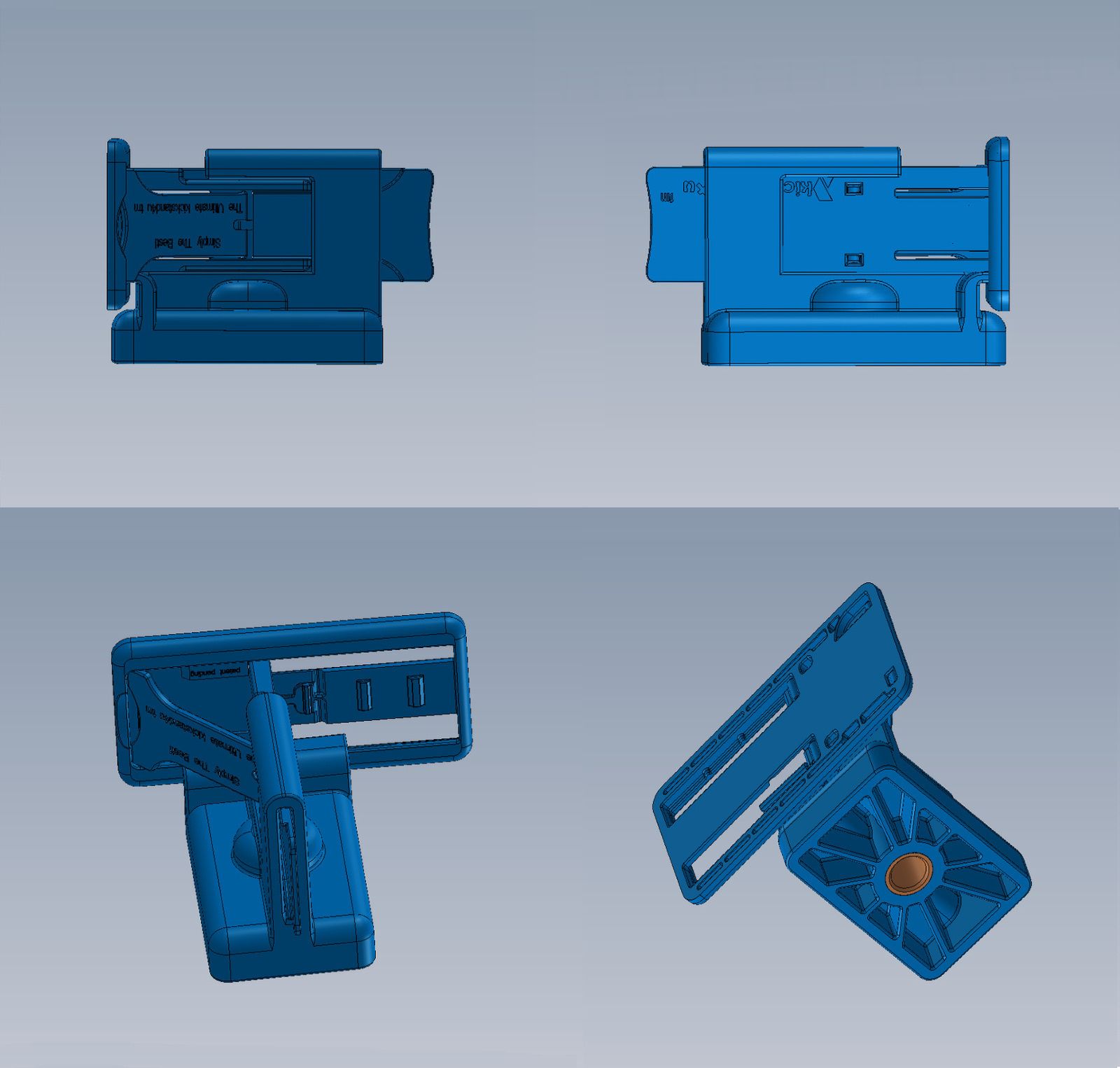 Tripod Mount with kickstand4u inserted CAD Drawing