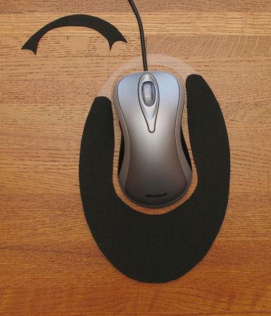 MouseGlider Foam Toe Cutout